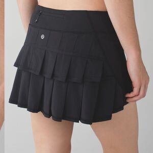 Lululemon Run: Pace Setter Skirt Skort Black- Size 10 Regular